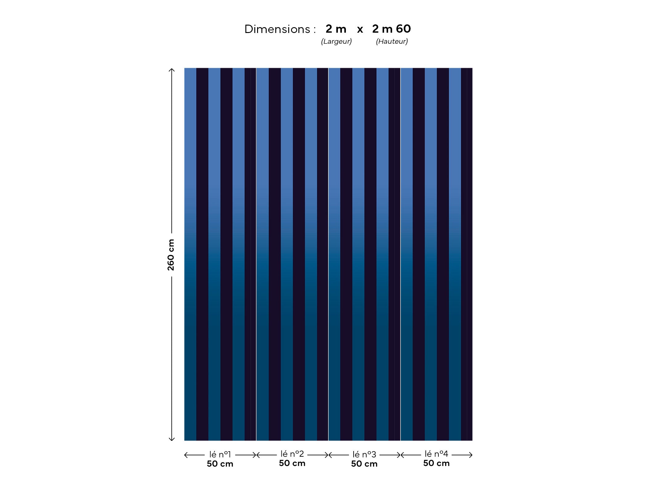 Gradient graphic wallpaper - Eliott - Bleu nuit & Bleu