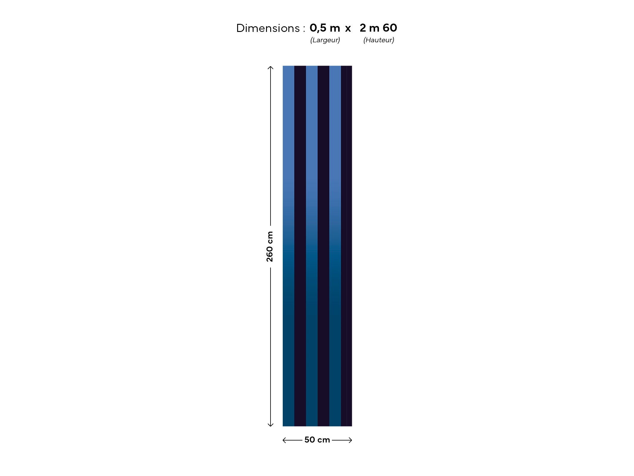 Gradient graphic wallpaper - Eliott - Bleu nuit & Bleu