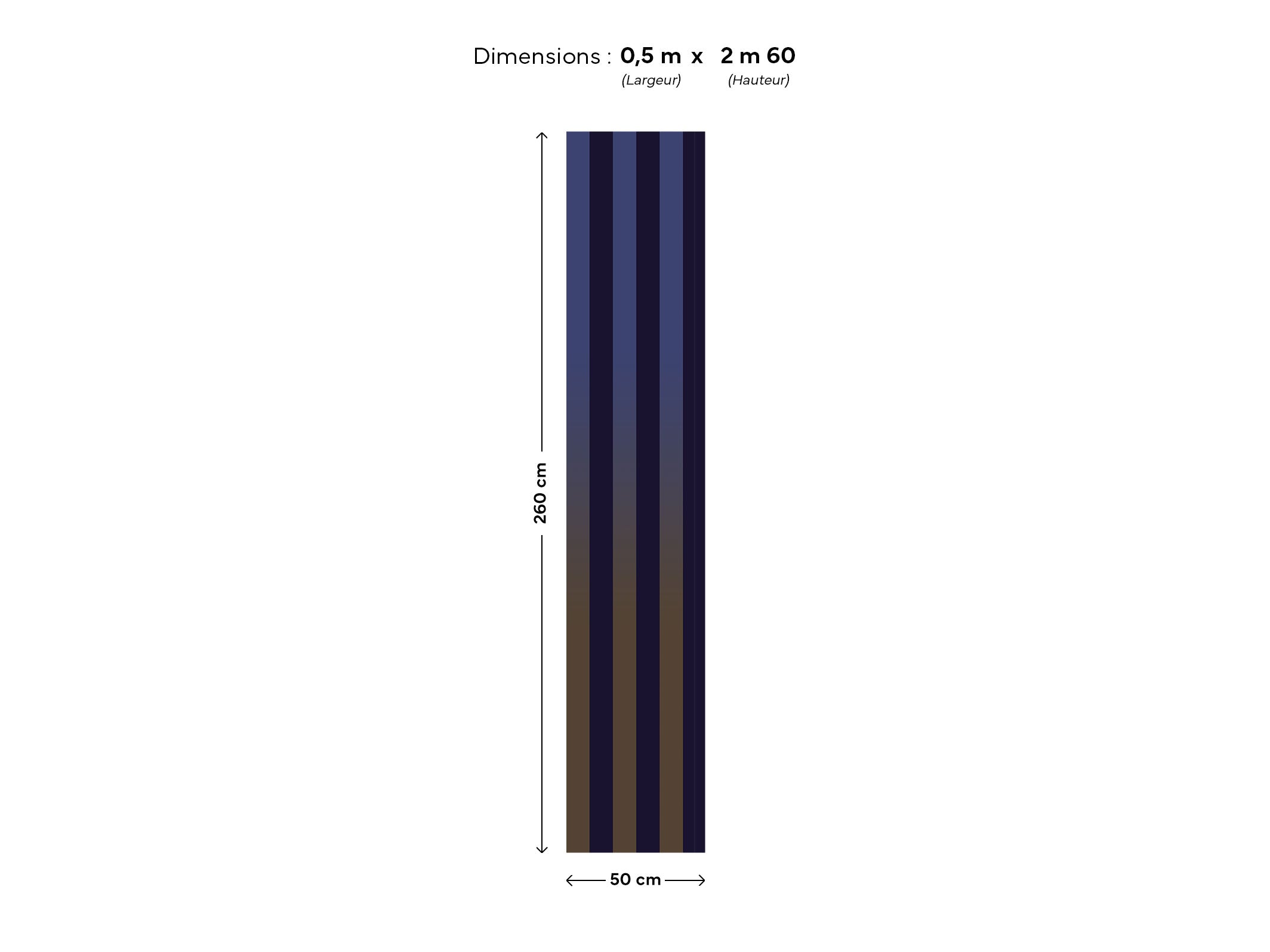 Gradient graphic wallpaper - Eliott - Bleu nuit & Ocre