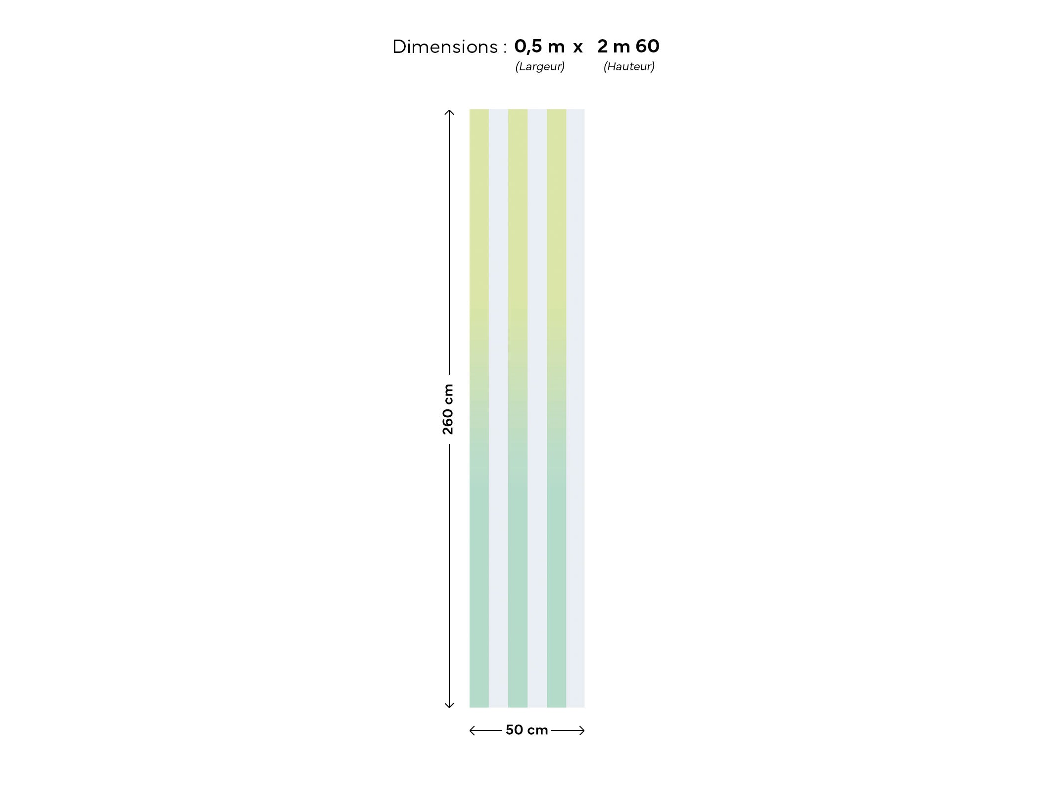 Papier peint graphique dégradé - Eliott - Jaune citron & Vert