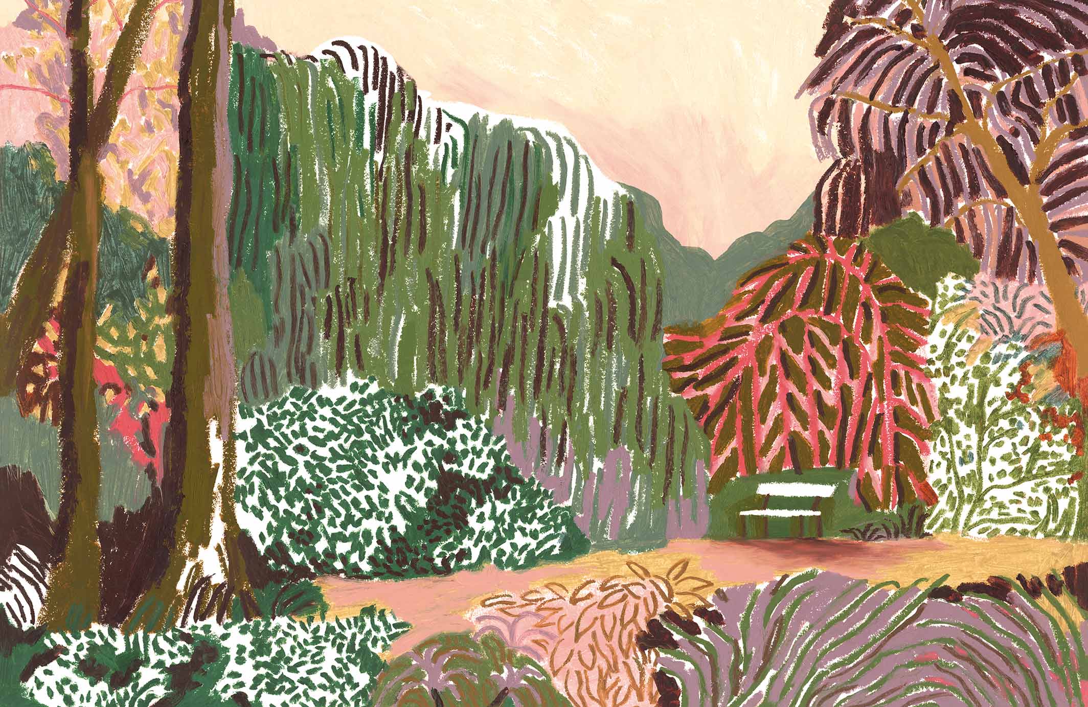 Papier peint panoramique - Jardin secret