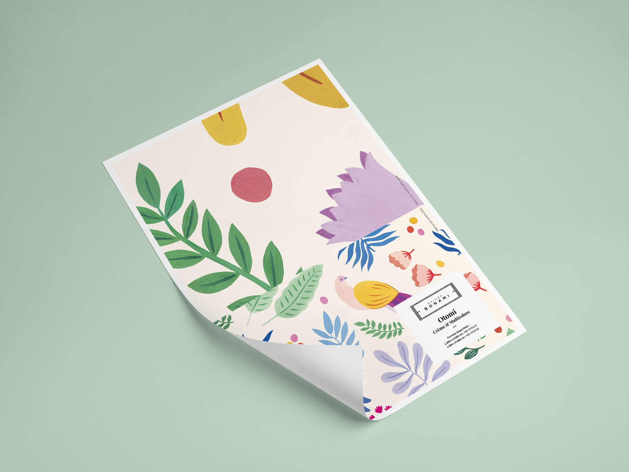 Échantillon papier peint Otomi