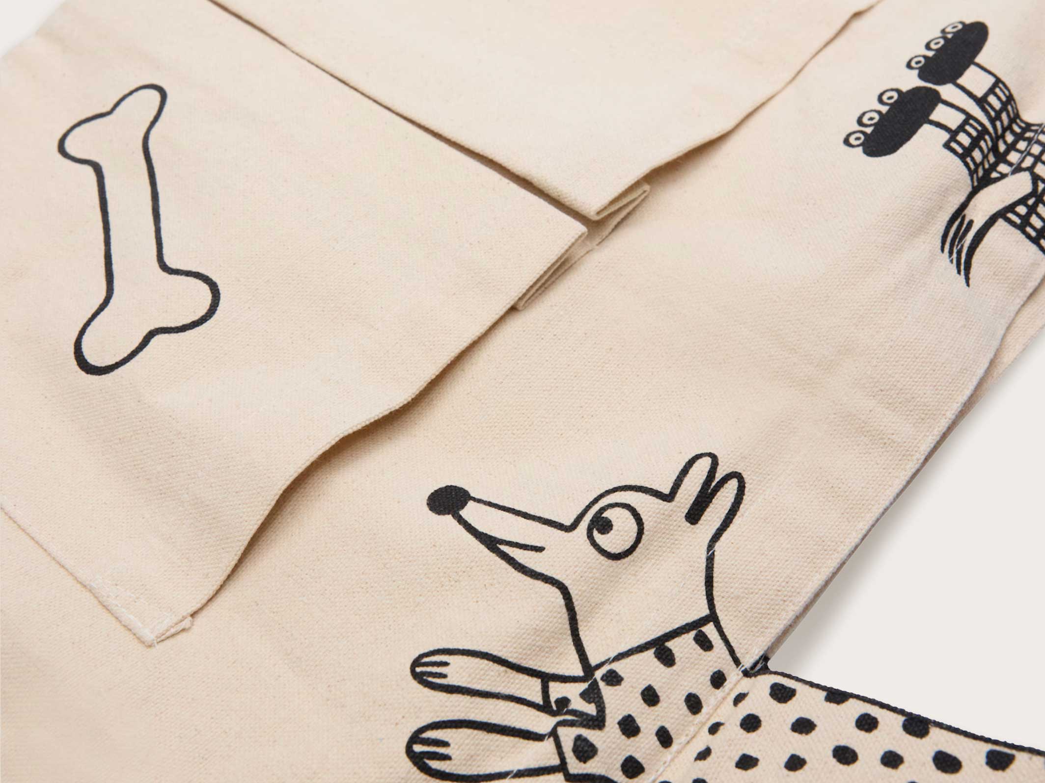 Cabas double poche Woof - zoom