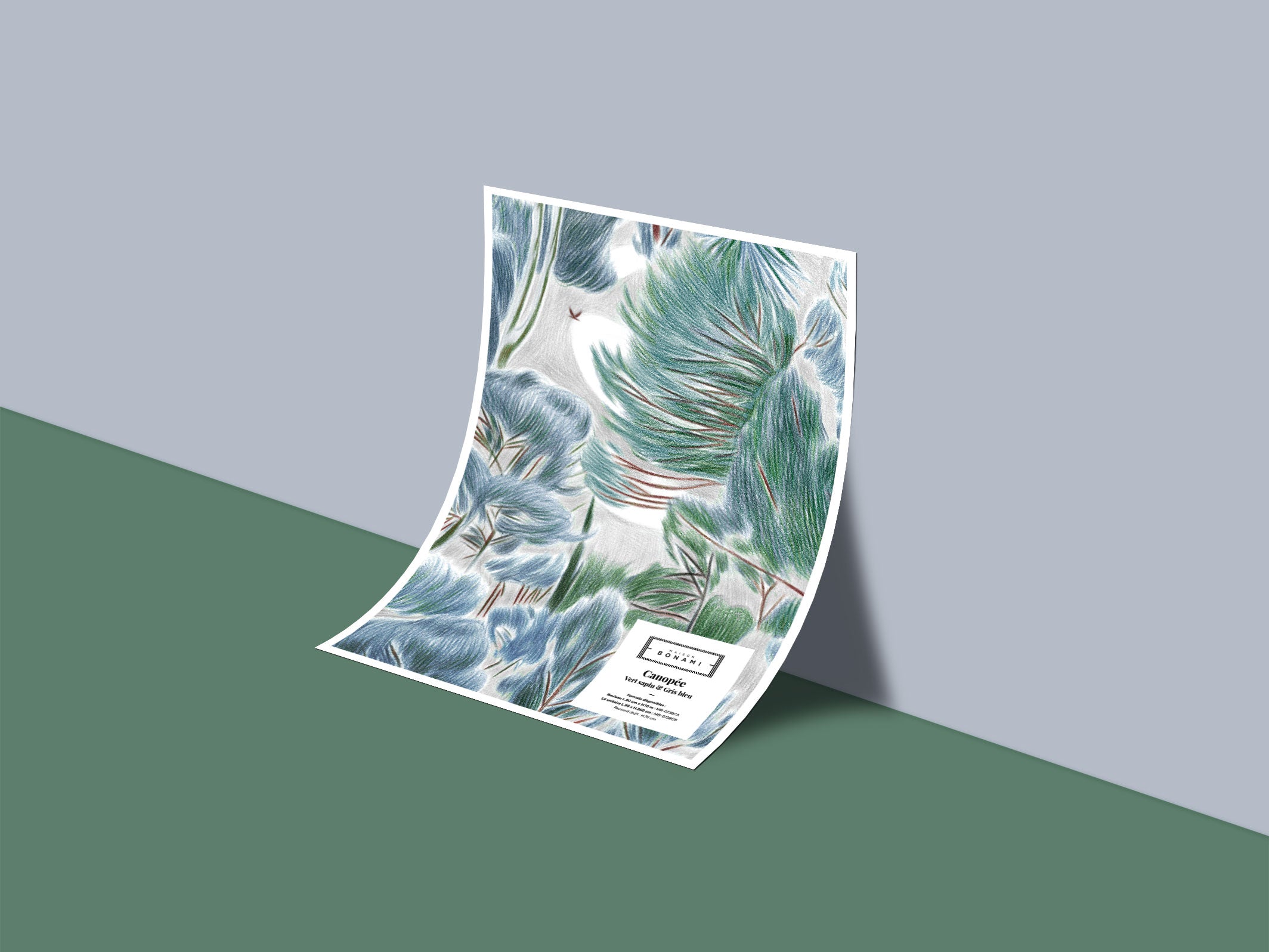 Échantillon papier peint Canopée