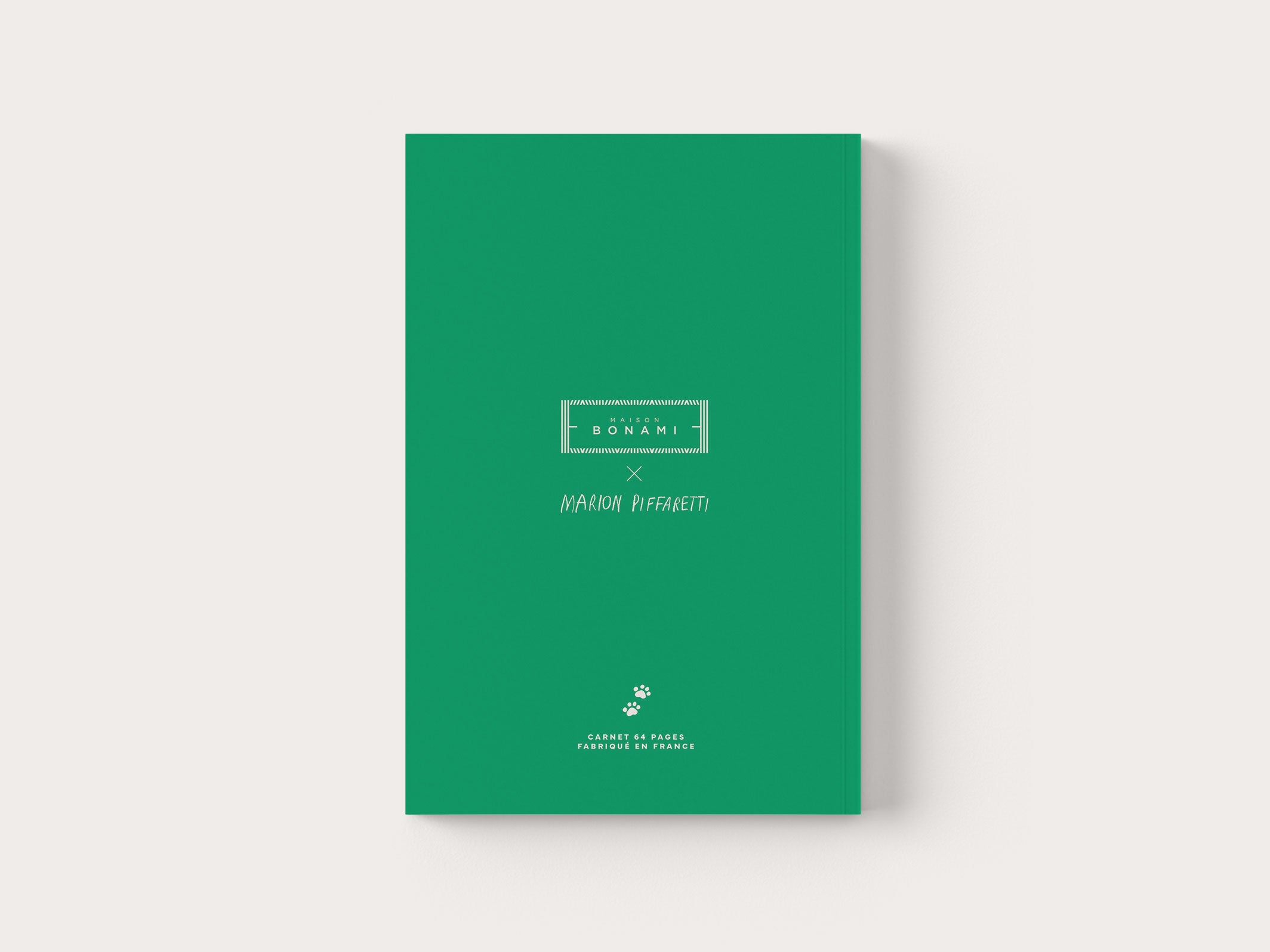 Carnets A5 Woof Beige & Vert pomme - dos