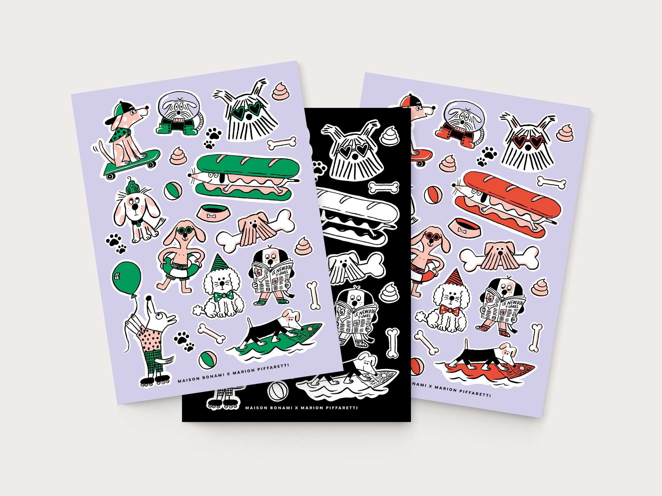 Planche de stickers A5 Woof