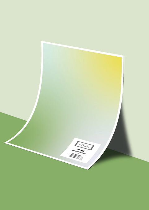 Échantillon papier peint Archie - Jaune & Vert amande