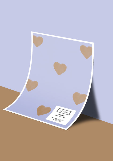 Échantillon papier peint Bonnie - Mauve & Ocre Beige
