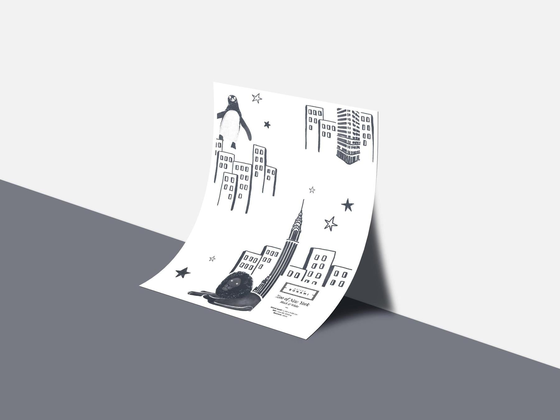 Échantillon papier peint Zoo of New York