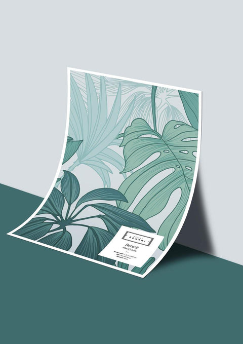 Échantillon papier peint Barnett - Blue & Green