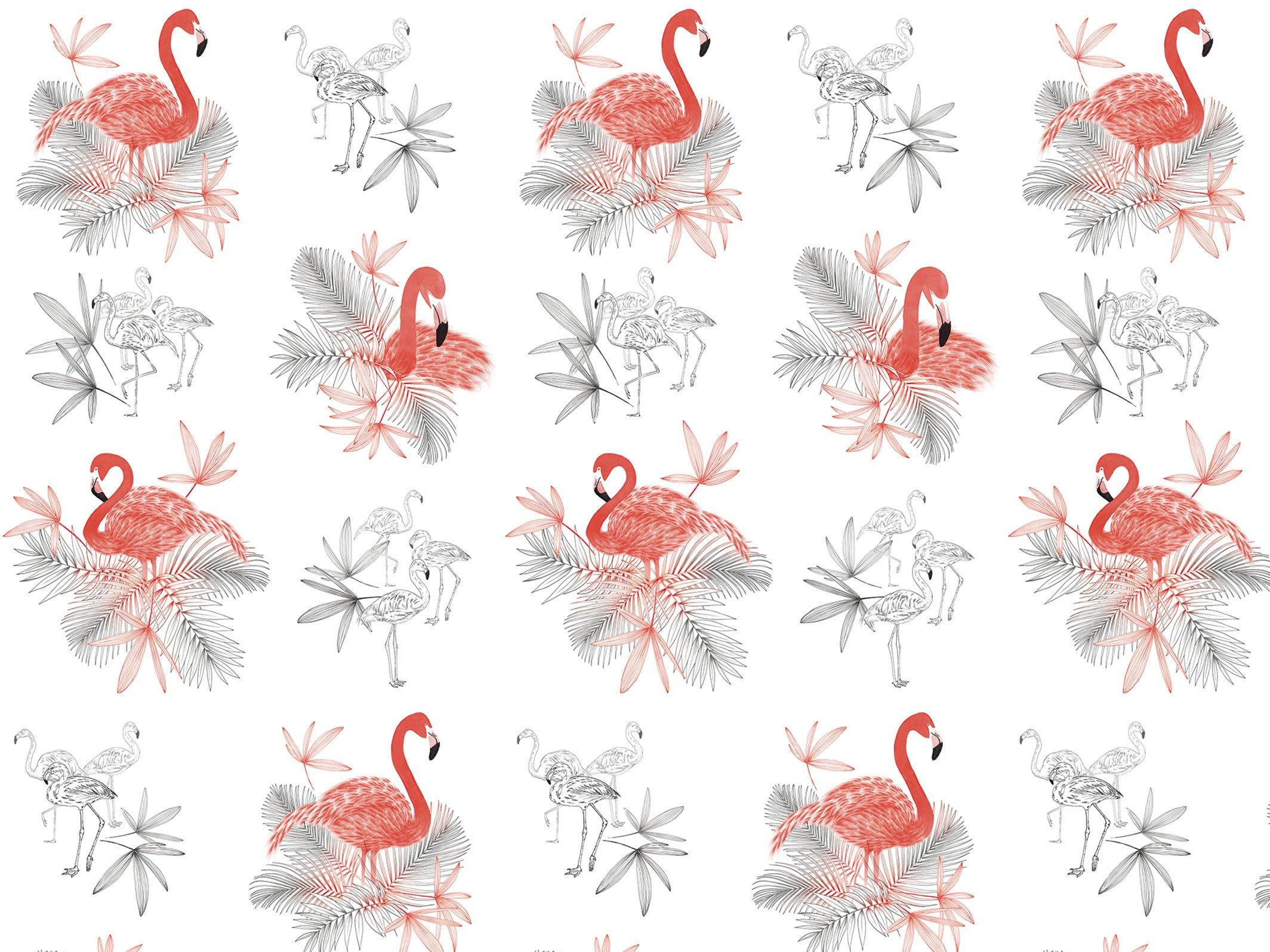 Byron - White & Pink - grand motif - Maison BONAMI