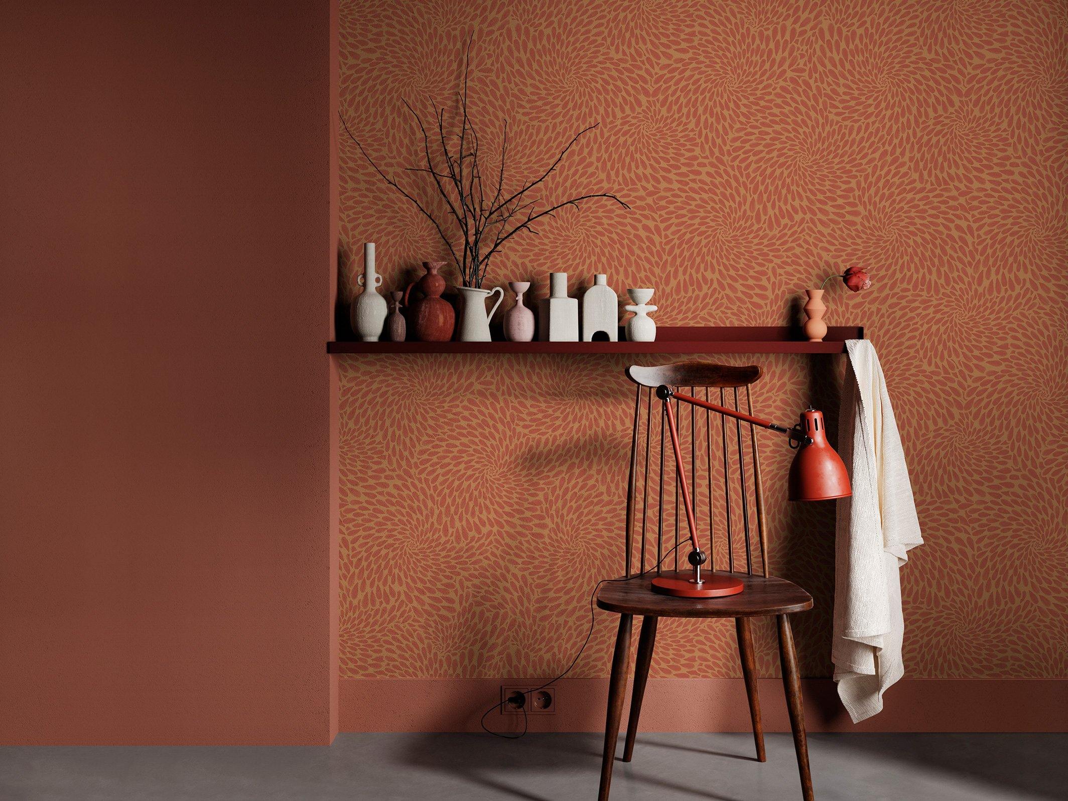 Colette - Marron glacé et Terracotta - grand motif - Maison BONAMI