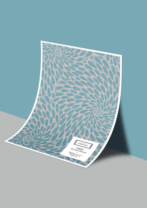Échantillon papier peint Colette - Sable Chaud & Bleu Fumé