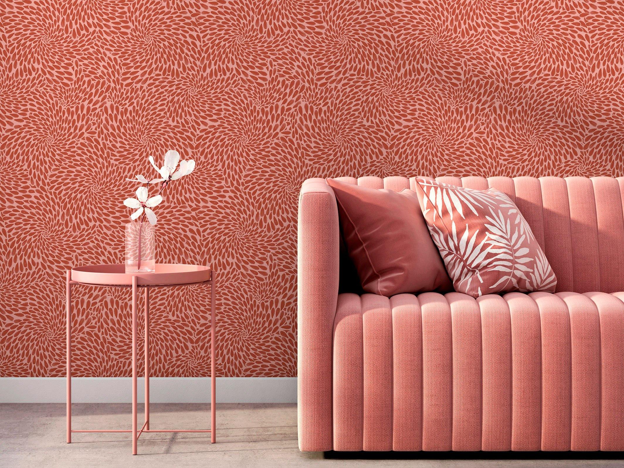 Colette - Vieux rose & Terracotta - grand motif - Maison BONAMI