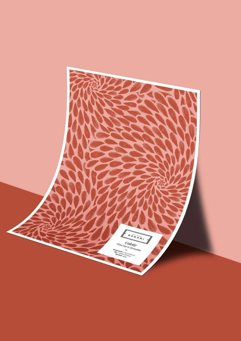 Échantillon papier peint Colette - Vieux Rose & Terracotta