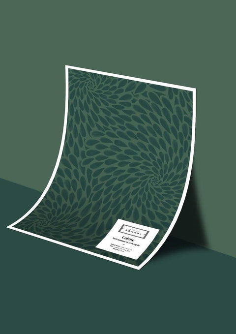 Échantillon papier peint Colette - Vert Mousse & Vert Sapin