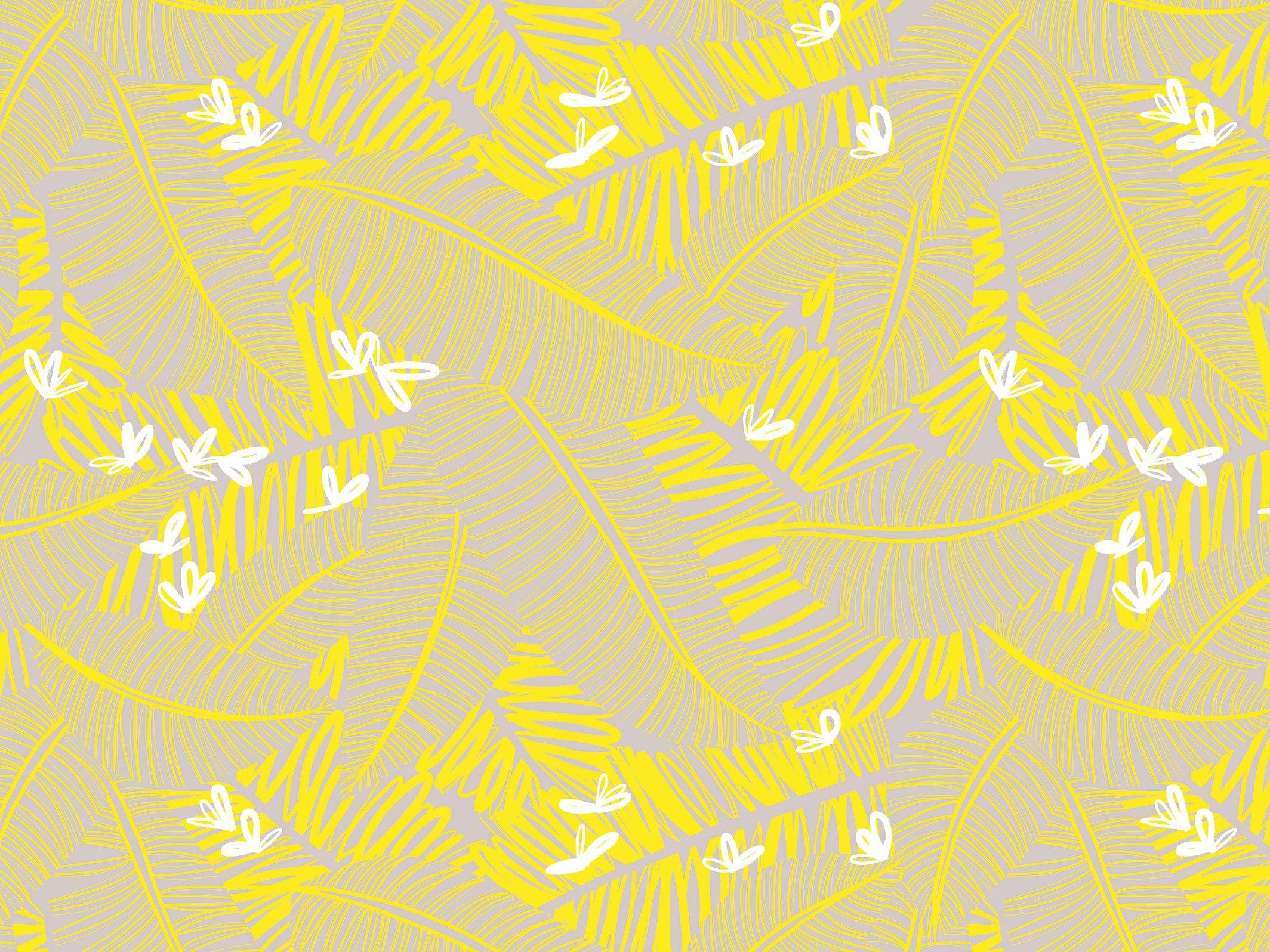 Eva - Sable chaud & Jaune imperial - grand motif - Maison BONAMI