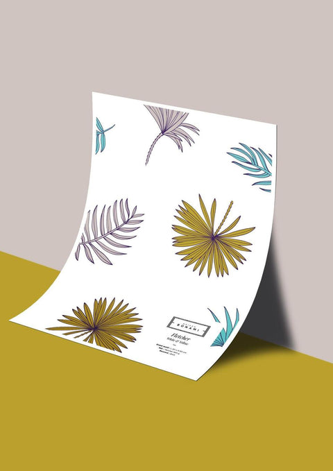 Échantillon papier peint Fletcher - White & Yellow