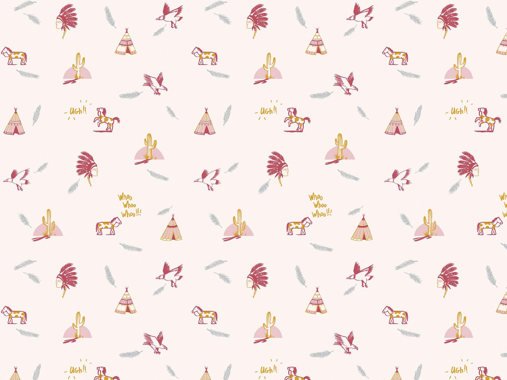Geronimo - Pink & Honey - grand motif - Maison BONAMI