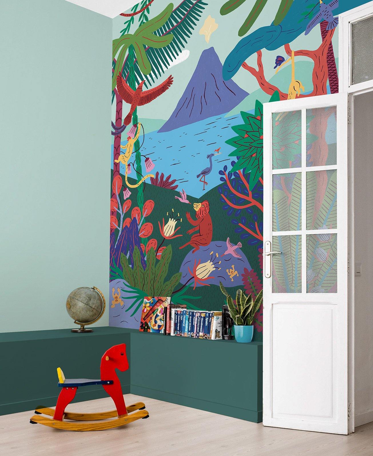 Papier peint Maravilhas - Multicolore en 2m dans une chambre d'enfants
