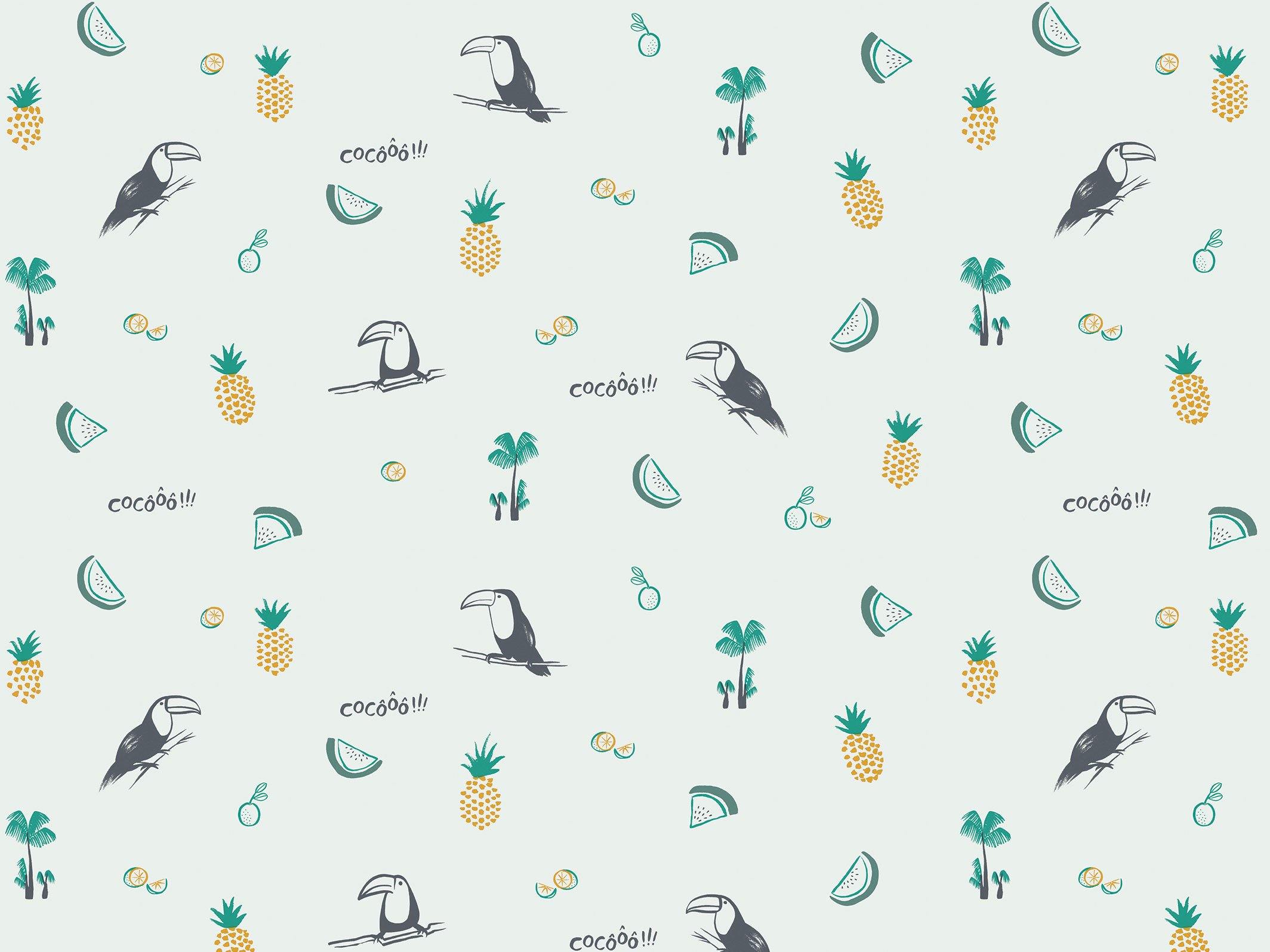 Toco le Toucan - Green & Yellow - grand motif - Maison BONAMI