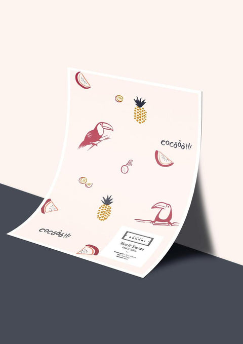 Échantillon papier peint Toco Le Toucan - Pink & Yellow