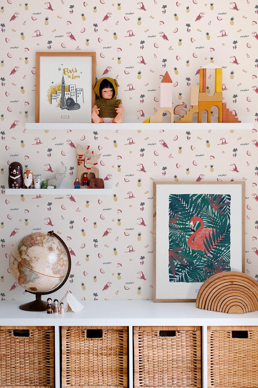 Toco le Toucan - Pink & Yellow - grand motif - Maison BONAMI