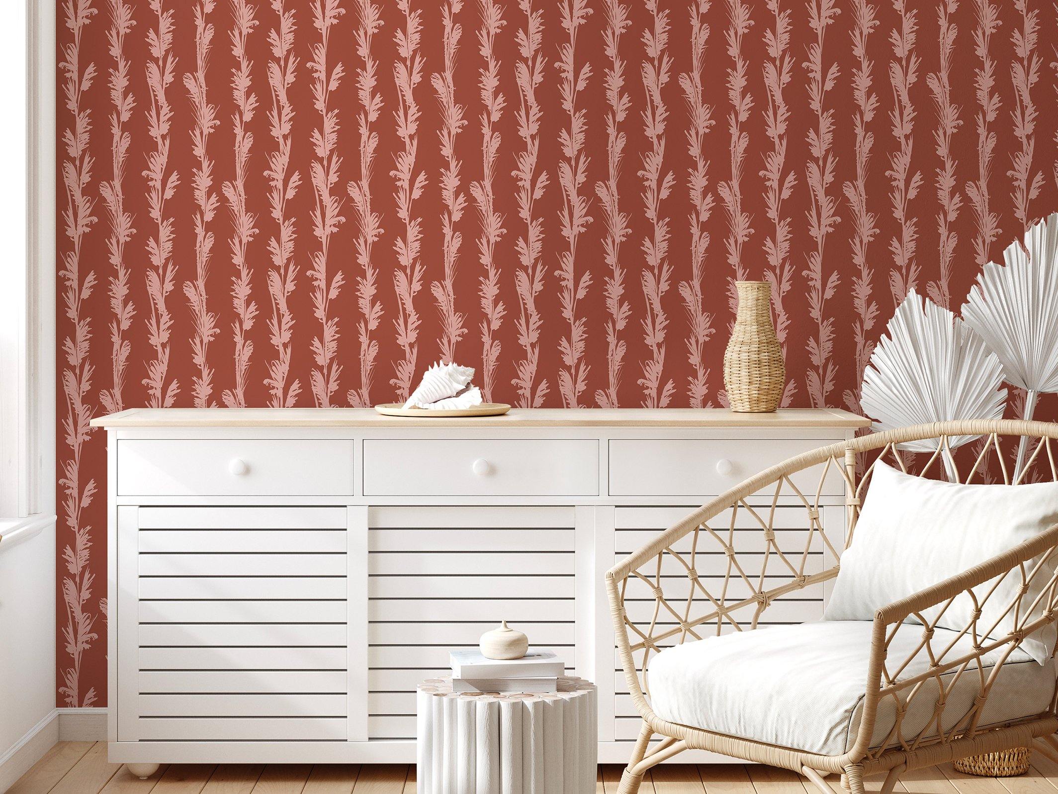 Yvette - Terracotta & Vieux rose - grand motif - Maison BONAMI
