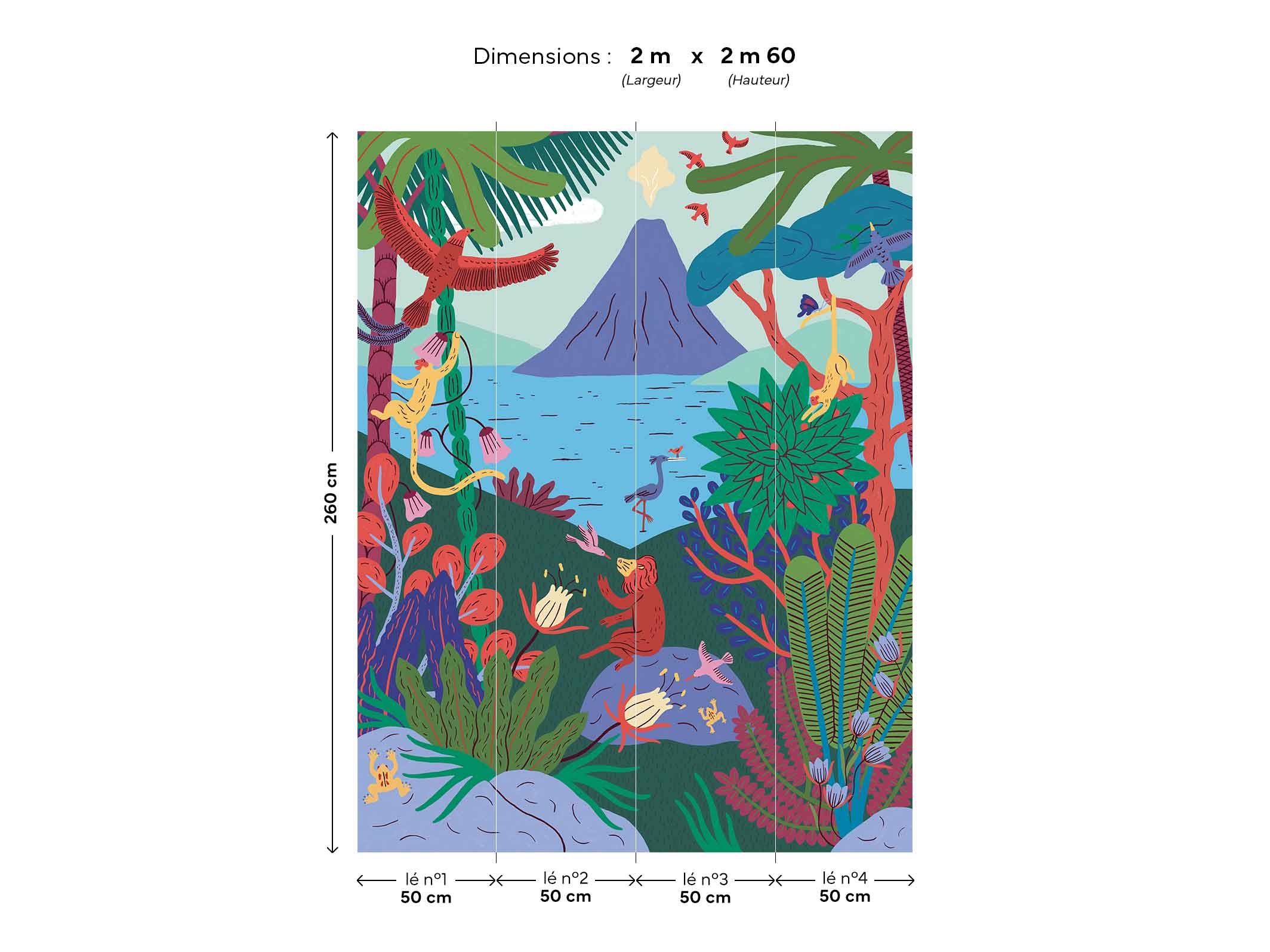 Papier peint Maravilhas - Multicolore en 2m