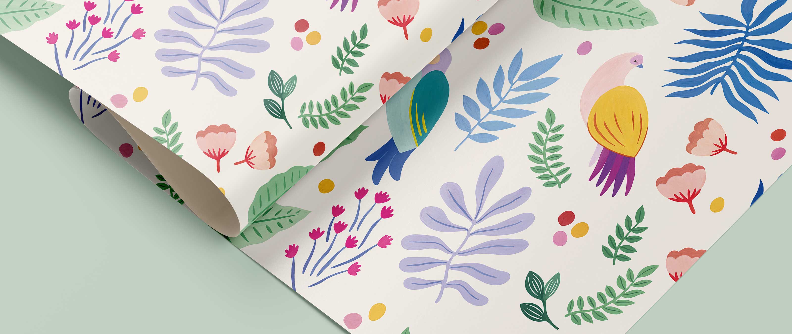 Papier peint enfant Dodo Toucan - Otomi