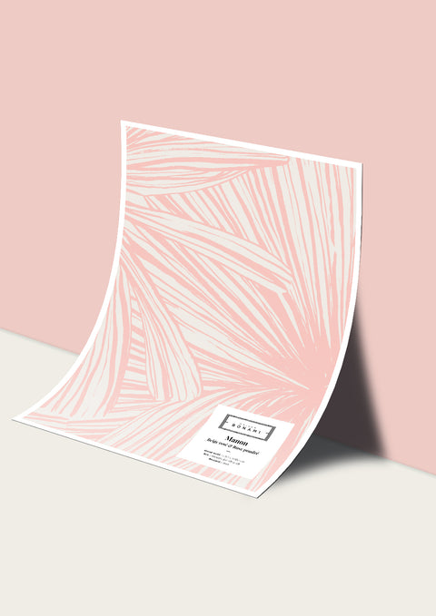 Échantillon papier peint Manon - Beige rosé & Rose poudré