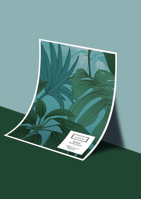 Échantillon papier peint Barnett - Emerald & Malachite