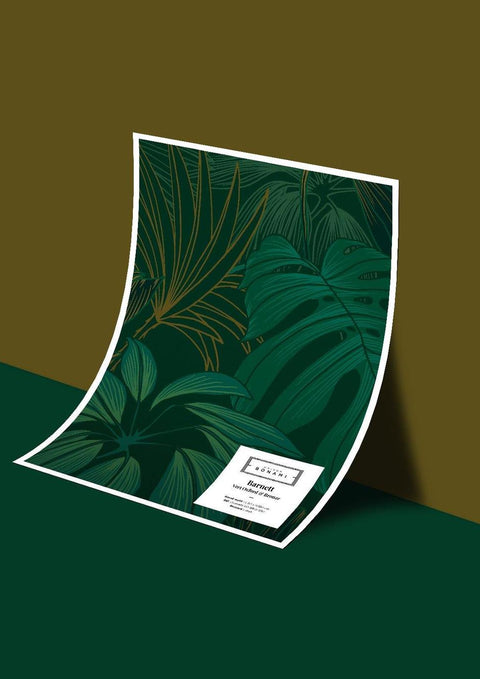 Échantillon papier peint Barnett - Vert Oxford & Bronze