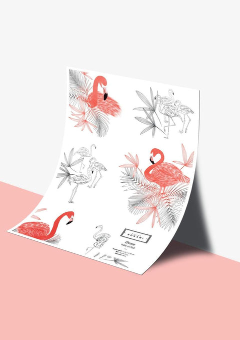 Échantillon papier peint Byron - White & Pink