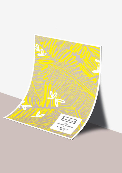 Échantillon papier peint Eva - Sable Chaud & Jaune Impérial