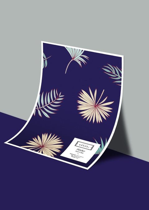 Échantillon papier peint Fletcher - Dark & Blue