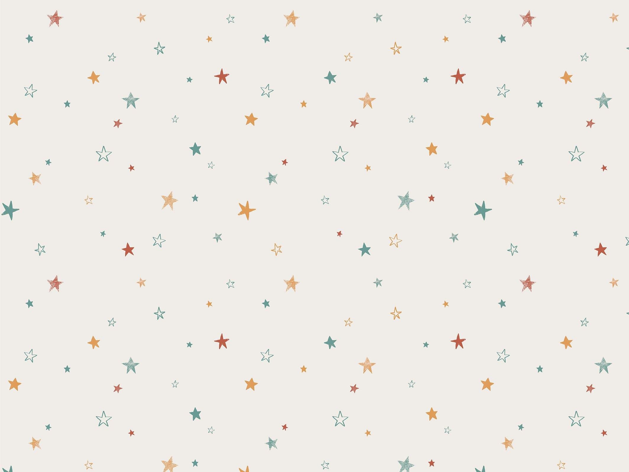 Little Stars - Beige cendré & Terracotta - grand motif - Maison BONAMI